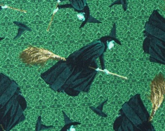 Wizard of Oz Fabric, Wicked Witch Fabric, Wizard of Oz,Under the Rainbow, Green Witch, Half Yard