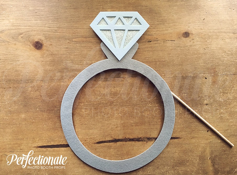 Glitter Diamond Ring Prop Engagement Ring Prop
