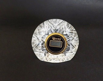 Vintage Clock, Waterford Crystal Clock, Desk Clock, Desk Accessories, Home Decor, Table Clock, Crystal Decor, Office Decor, Waterford Quartz