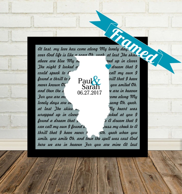 Wedding Gift Personalized Song Lyrics Art Love by DefineDesign11