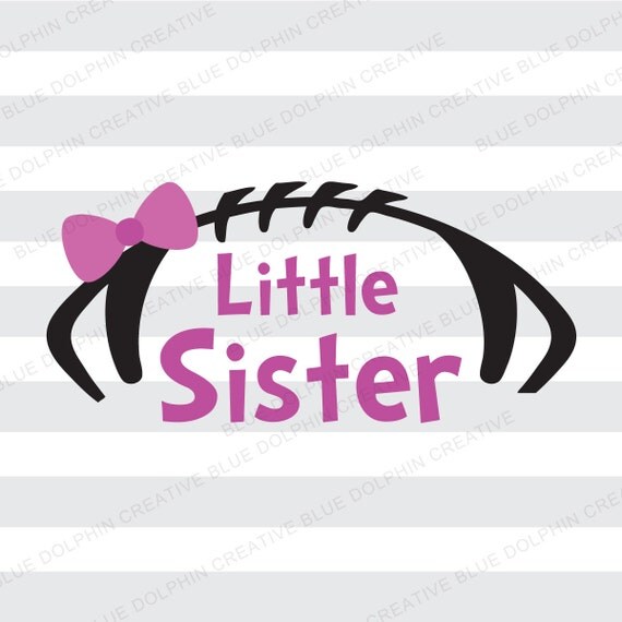 Download Football Little Sister SVG DXF pdf png jpg ai / Cricut