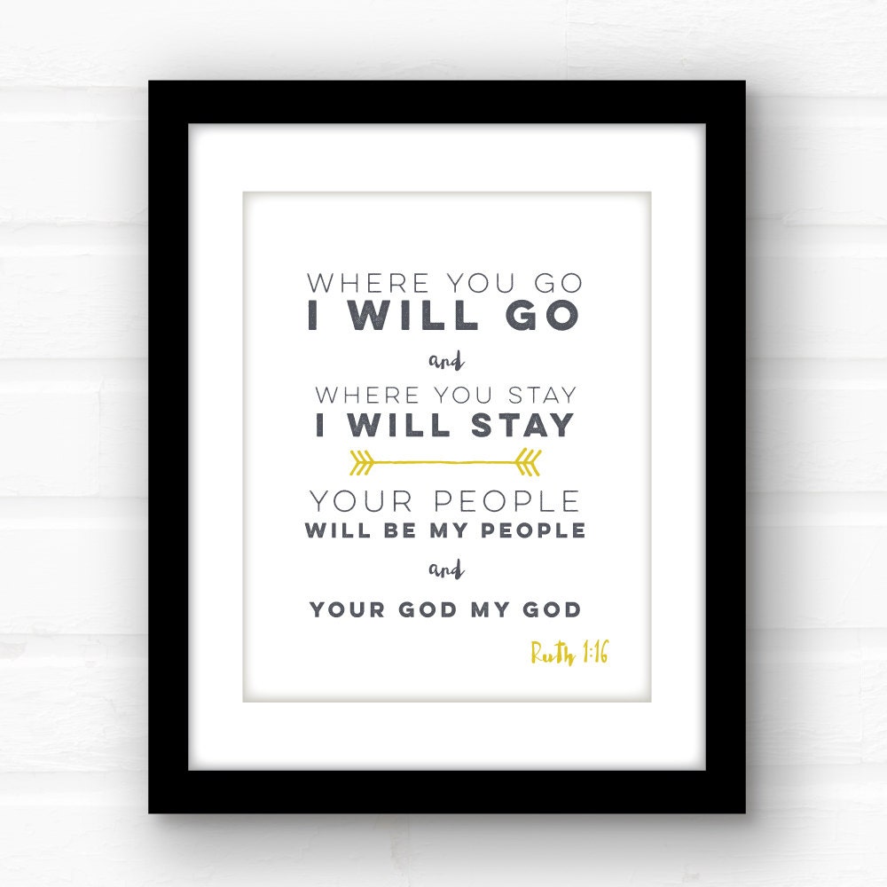 Ruth 116 Bible Verse Art Bible Verses for the Wall