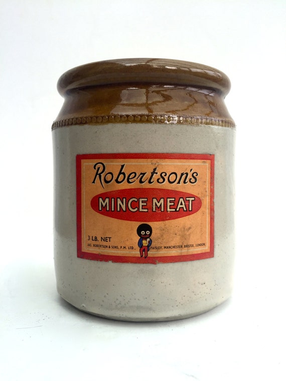 Vintage crock pot Robertson'd Mince Meat