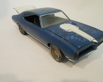 Scale Model, Pontiac Car, Rusted Wreck, Handmade,Pontiac GTO