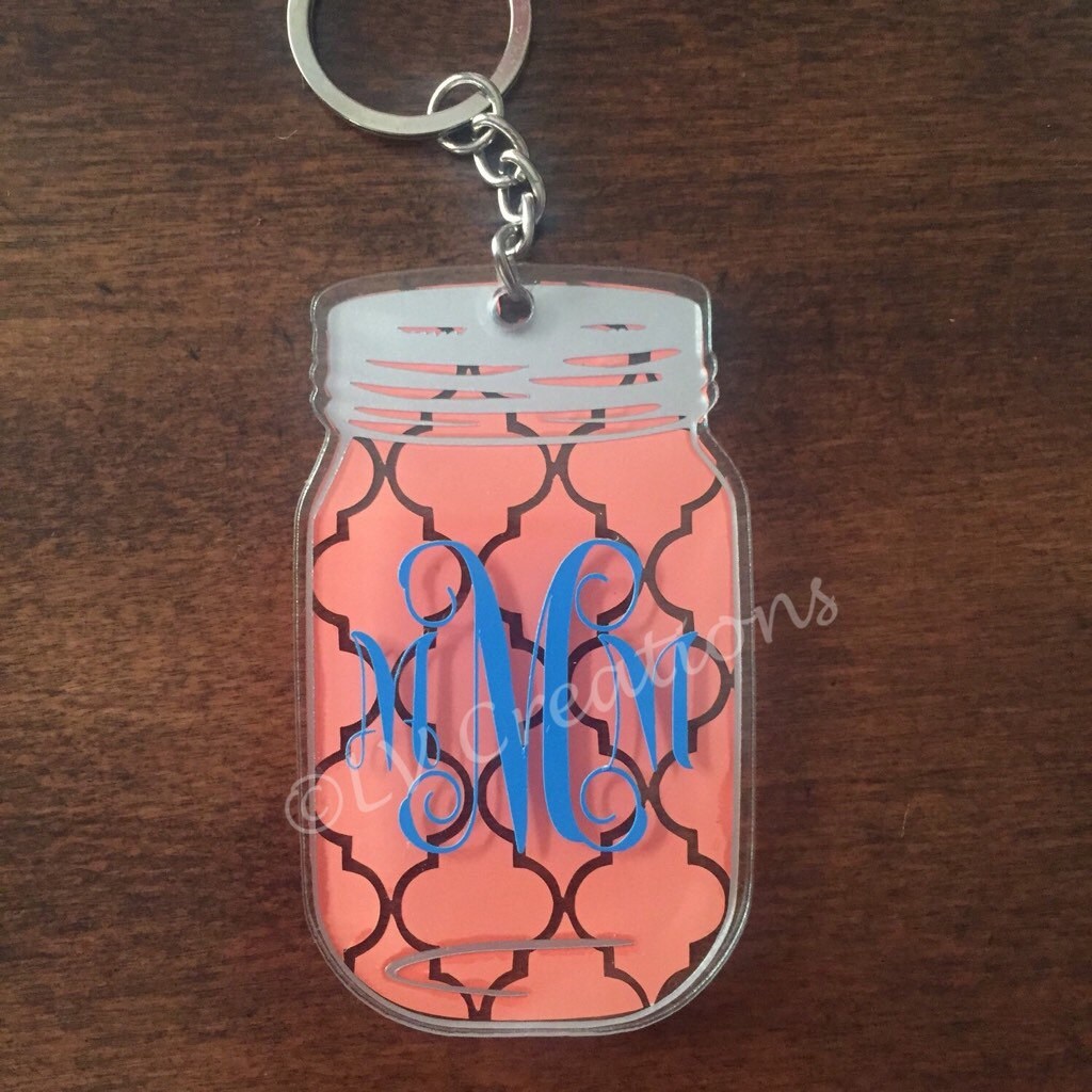 Personalized Mason Jar keychain