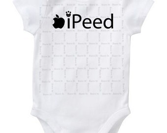 Ipeed Cute Baby Humor Funny Creeper/Bodysuit Inspired by Apple iPod/iPood Size 3, 6, 12, 18, 24 Months Color White