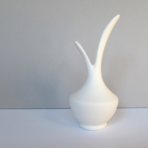 Vintage Greenware Vase Ceramic Vase Unpainted Unglazed