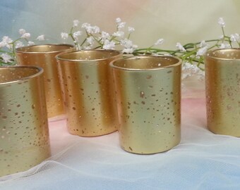 20 per/ Metallic Gold Mercury Glass Votive Candle Holder for Weddings and Parties, 20 Gold or Silver Mercury Style, Wedding Centerpiece