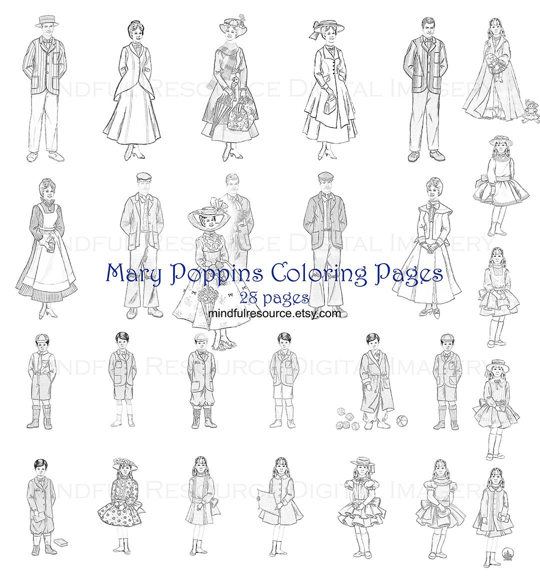 Mary Poppins Coloring Pages 28 Printable by mindfulresource