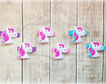 Unicorn Hair Clip Bright Unicorn Hair Clippie Pick one or two. Pick Left side or Right.