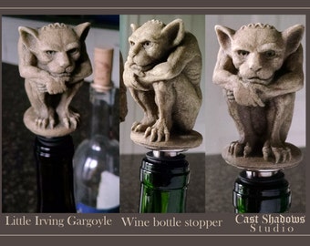 Little Irving Gargoyle - wine bottle stopper - New York Imp inspired - sculpture gift