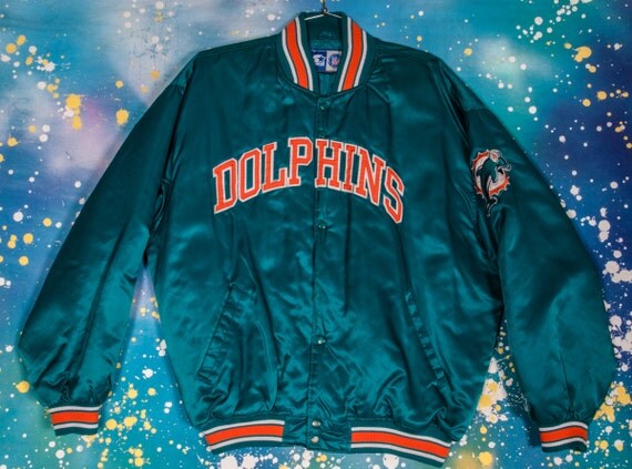 Miami DOLPHINS Football Starter Jacket Size by metropolistshirts