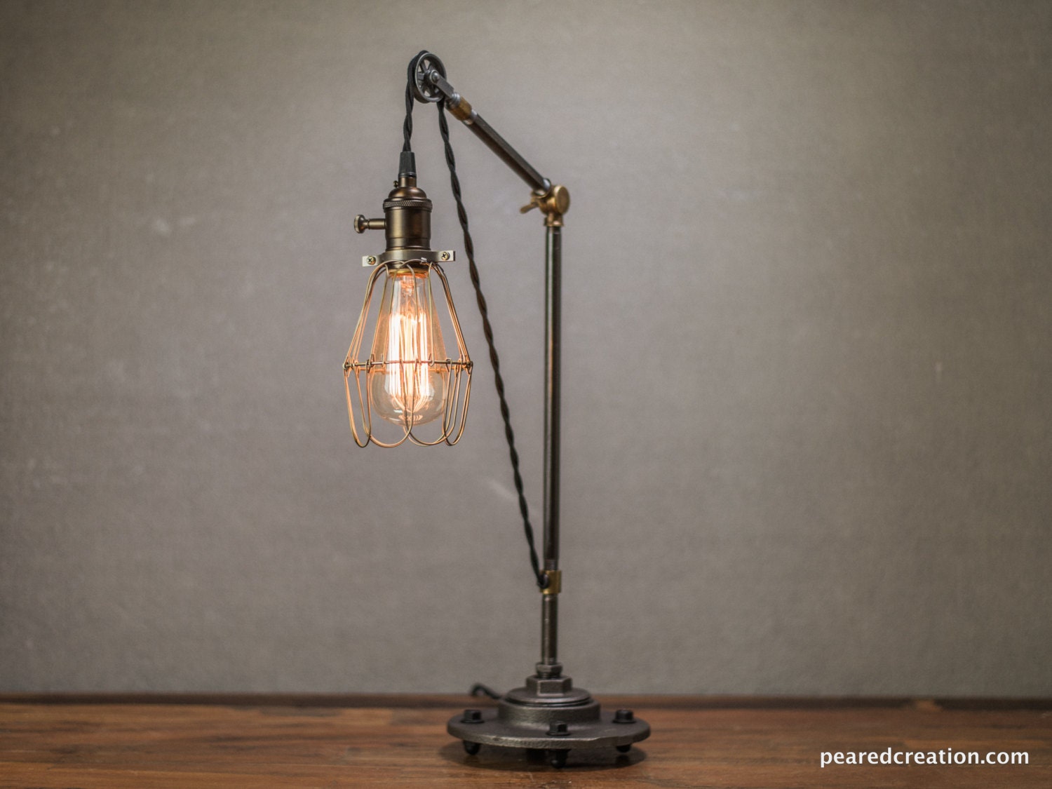 Pulley Lamp Pulley Table Lamp Pulley Light Edison Table