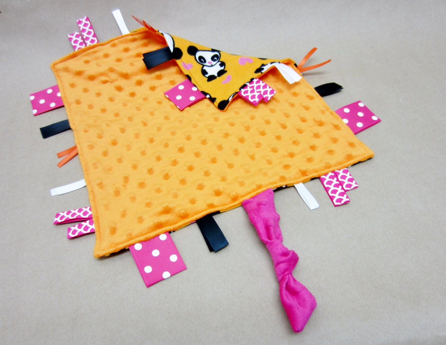 Baby Tag Blanket Toy Sensory Security by CREATIONSbySabine