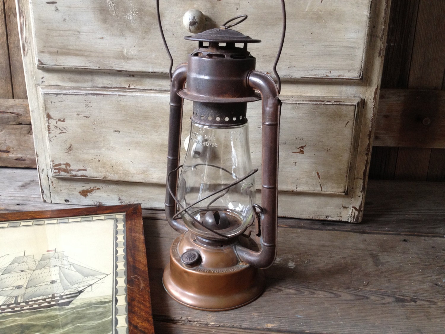Dietz Copper Railroad Lantern No 2 Blizzard Farmhouse Barn