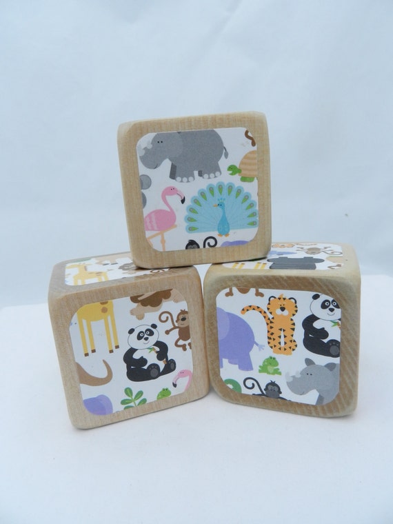 Items similar to Baby Shower DIY Wooden Blocks Baby Block