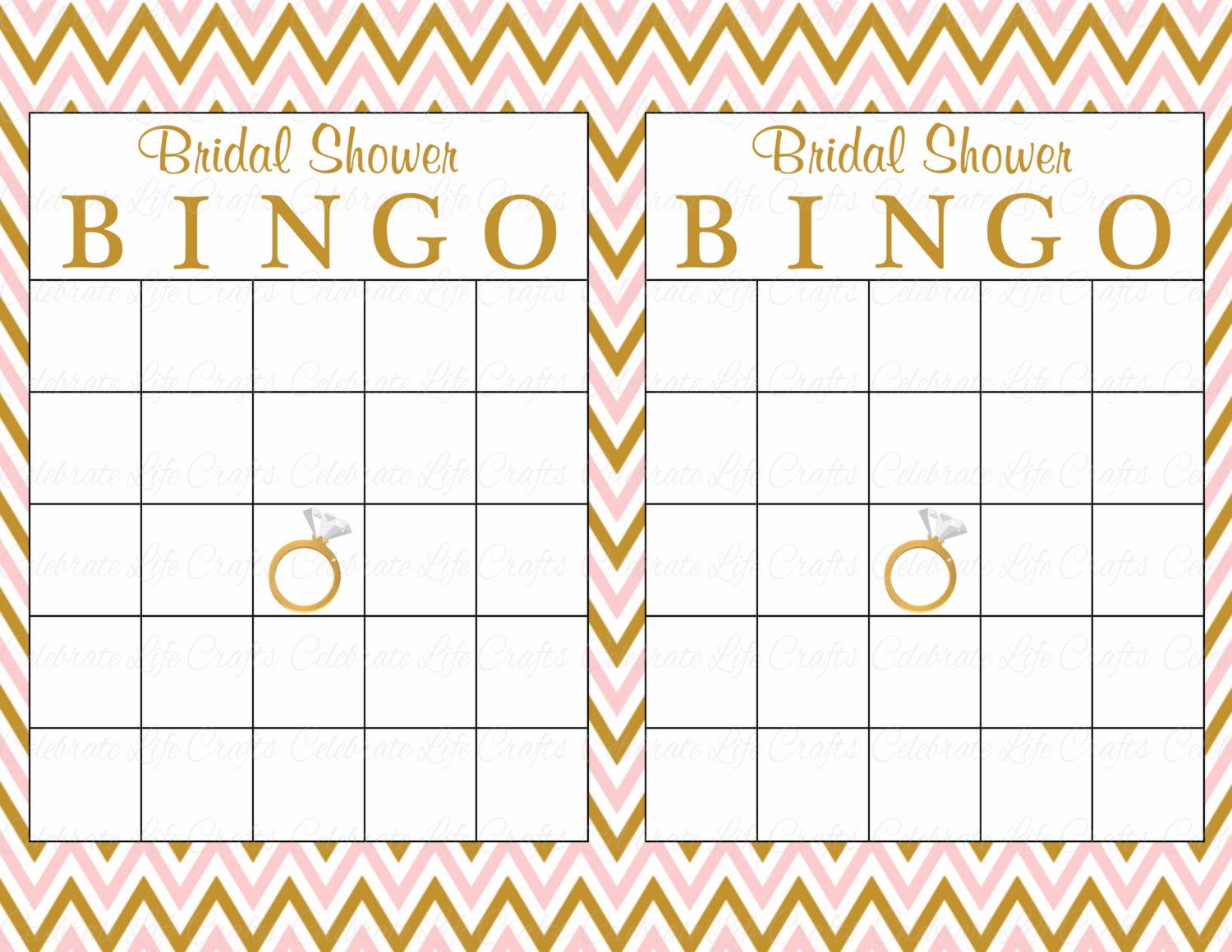 bridal bingo free template blank