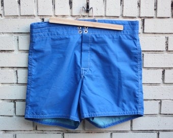 Vintage BIRDWELL BEACH Swimming Shorts vtg outdoor clothing sand pocket outerwear summer clothing made in usa