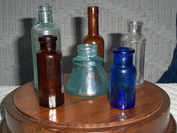 Antique Miniture Medicine BottlesAqua by DollsNTotesNThings