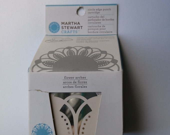 3 Martha Stuart Crafts PUNCHES by EK SUCCESS, Punch the Page Flower Shower, Circle Edge Flower Arches, Frame Border Royal Heart