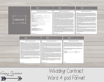 Wedding Photography Contract business forms - 7 psd and word pages