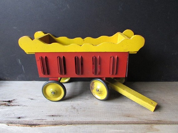 vintage circus wagon toy chest