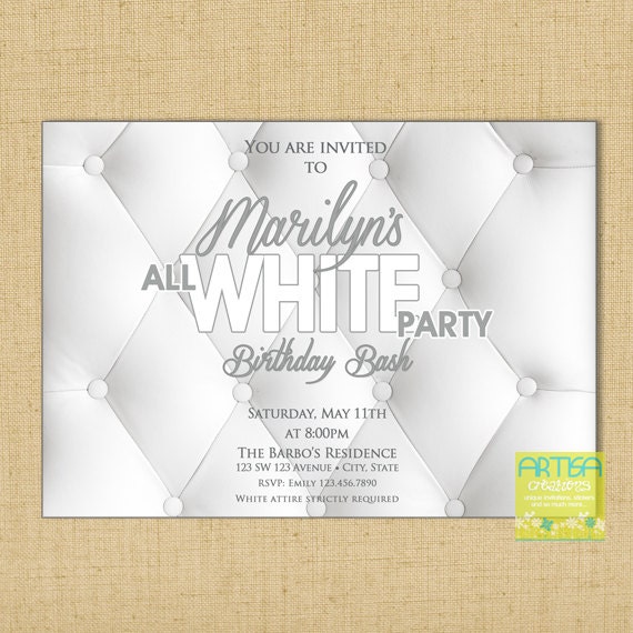 White Party Invitation 3