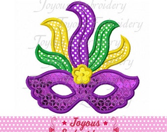 Instant Download Mardi Gras Mask Applique Embroidery Design NO:1904