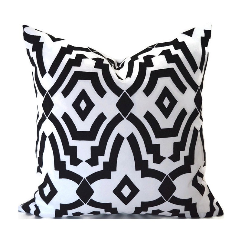 Black Outdoor Pillows ANY SIZE Custom Outdoor Cushions Outdoor