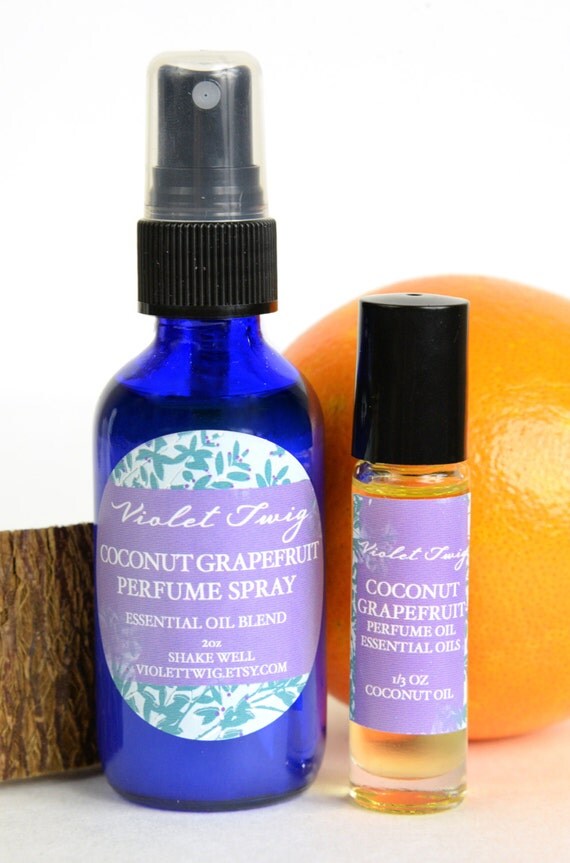 Coconut Grapefruit Perfume Natural Perfume by VioletTwigAromatics
