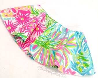 Circle Skirt in Lilly Pulitzer Fabric "Multi Lovers Coral"