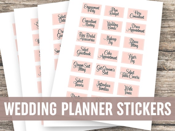 Wedding Planner Calendar Stickers Wedding Planner Printable