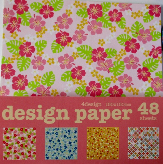 SALE 48 Sheets of Hawaiian Print Origami by MechaKucha808Tape