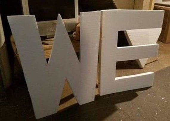Floating pool letters Styrofoam letter white by DesignsbyDazey