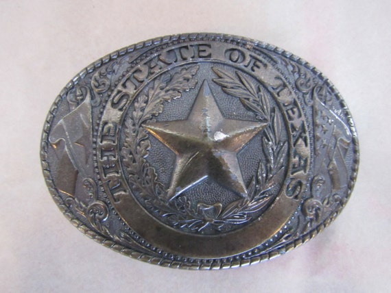 80s State of Texas Belt Buckle