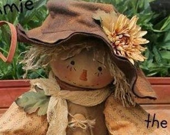 Primitive Scarecrow Pattern Sammie the Prim Claypot Scarecrow Instant Download