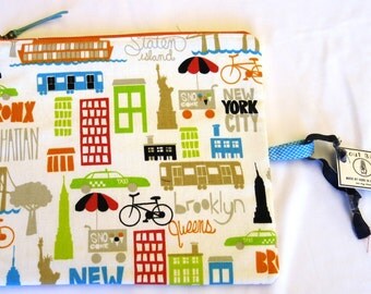 NYC Zipper Bag / Travel Bag / Great Gift for Him or Her / Father's Day and Mothers Day- 004