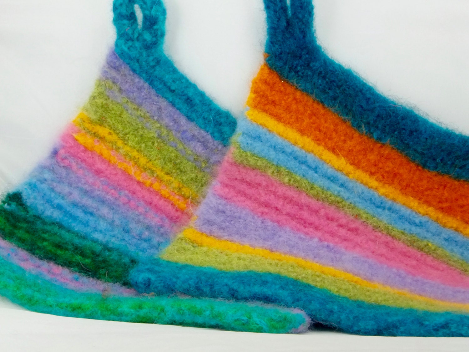 For the Love of Teal Wool Felted Hot Pads/Trivets