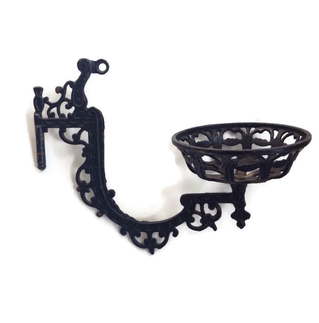 Antique Oil Lamp Holder Victorian Cast IronWall