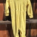 VTG Winnie The Pooh Yellow Footed Sleeper Sz 12-24M Yellow Terry Cloth Plastic Feet