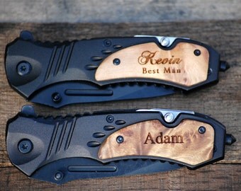 Tactical Knife Best Man Gift Rescue Knife Groomsmen Gift Custom Knife Beer Bottle Opener Wedding Favor Men Engraved Knife Survival Knife