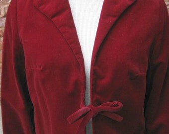 Vintage Burgundy Velvet Jacket