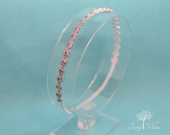 Silver Halo Headband - Wedding Headband - Bridesmaid - Flower Girl - Prom - Photo Prop - Baby - Girl - Adult - Wedding Accessory