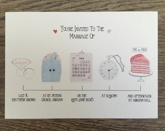 Invitación de boda boho