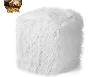 Fur ottoman | Etsy