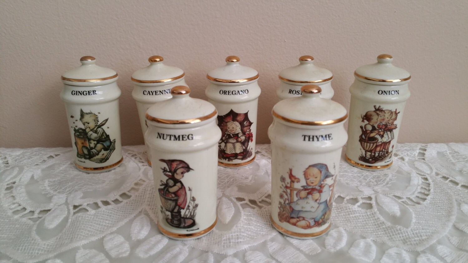 Hummel Goebel Spice Jar Set Germany Salt and Pepper Shakers