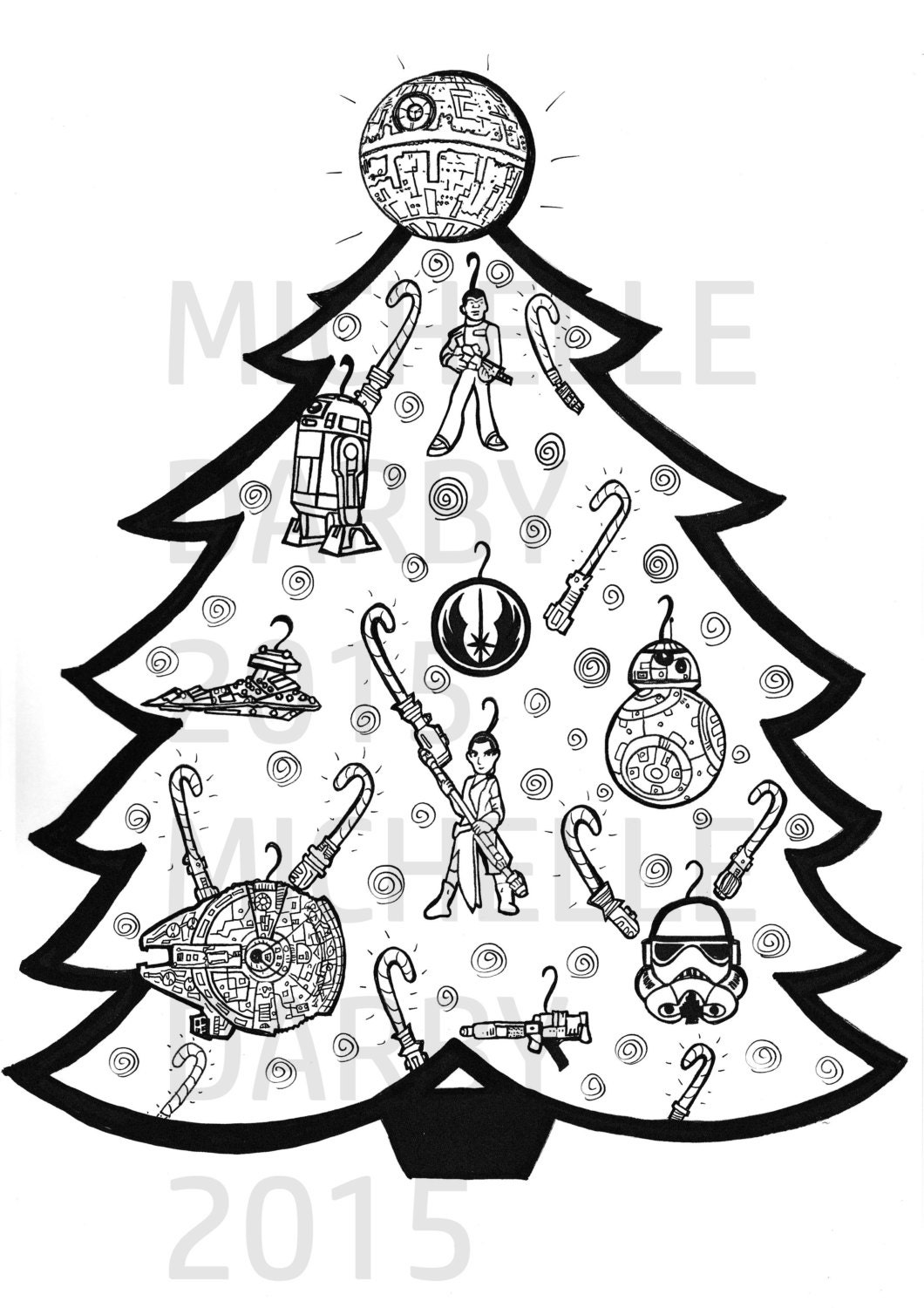 Star Wars Christmas Coloring Pages Printable 2023 Calendar Printable