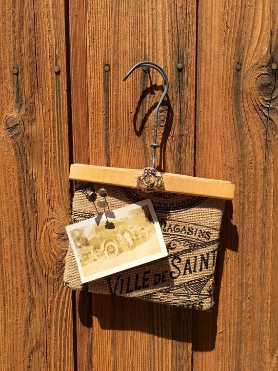 Items similar to Vintage Hanger Bulletin Board / French Inspired