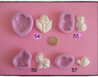 maxi stampini fimo gesso gessetti stampi matrimonio animali silicone gomma siliconica bomboniere comunione nascita battesimo natale