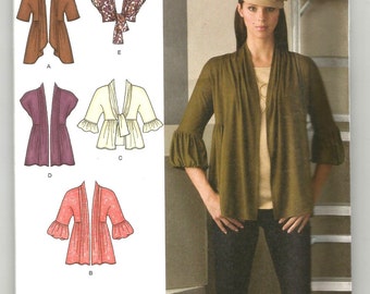 UNCUT 2560 Simplicity Sewing Pattern Stretch Knit Fabric Cardigans Size 8 10 12 14 16